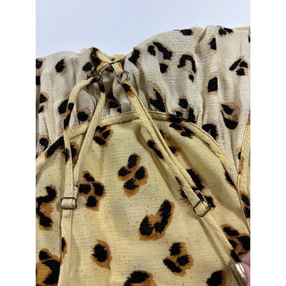 Minkpink Wild Thing Maxi Dress Leopard Animal Print XS Strappy Flowy Boho - Picture 11 of 16